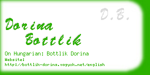 dorina bottlik business card